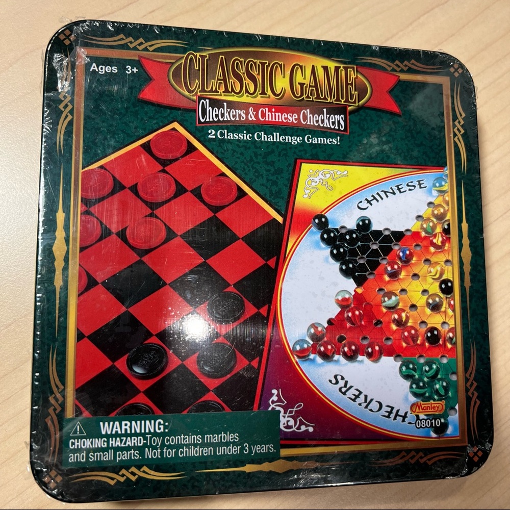 NWT Checkers & Chinese Checkers, 2 Classic Challenge Board Games Combo